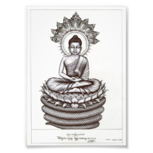 Totes Augen-Foto des Buddhas durch Vannak Anan Fotodruck