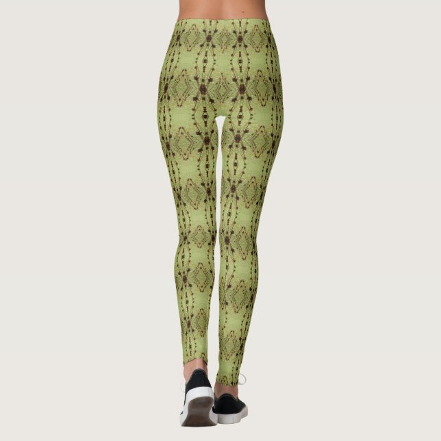 Totes Blumen-Muster 15 Leggings (Rückseite)