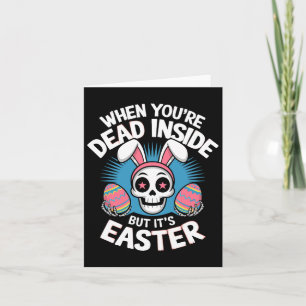 Totes Innen, aber es ist Ostern Schädelknochen, so Karte