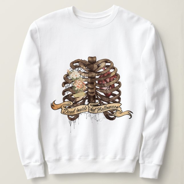 Totes Innen, aber Halloween Sweatshirt (Design vorne)