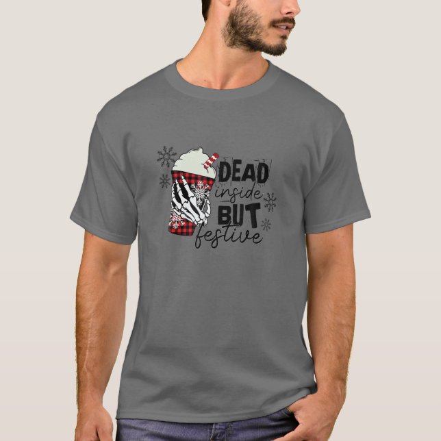 Totes Inneres, aber festliches Weihnachten T-Shirt (Vorderseite)