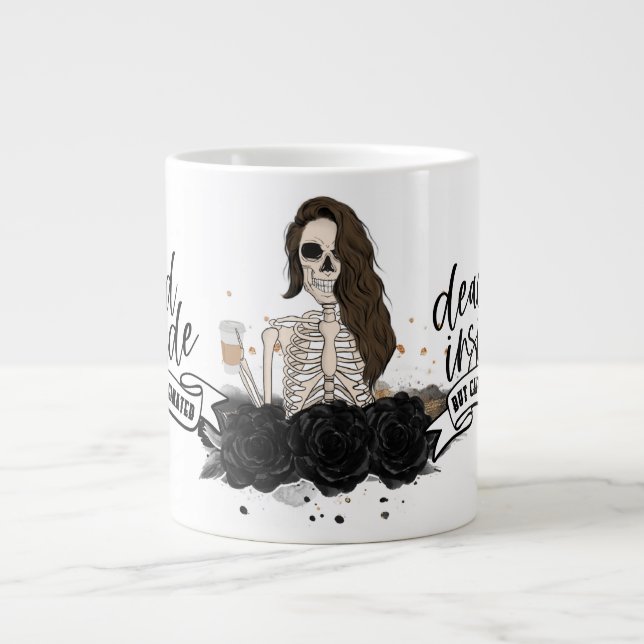 Totes Inneres, aber koffeiniert Jumbo-Tasse (Vorderseite)