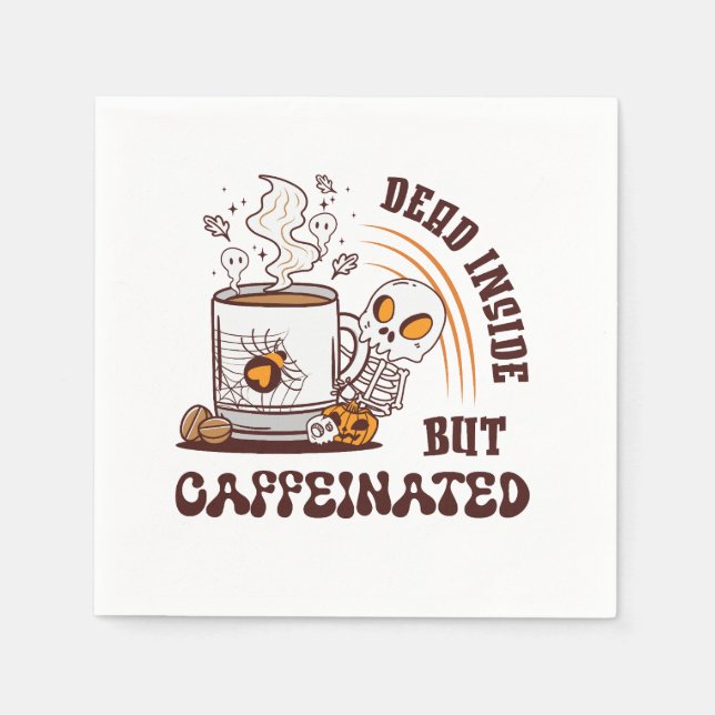 Totes Inneres, aber koffeiniert Serviette (Vorderseite)
