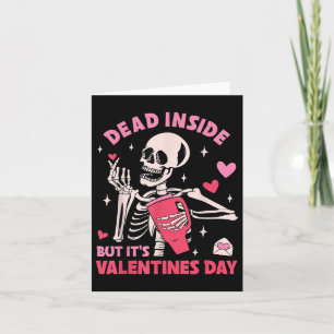 Totes Inneres, aber sein Valentinstag Funny Skelet Karte