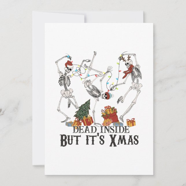 Totes Inneres, aber sein Weihnachten Weihnachten W Einladung (Vorderseite)