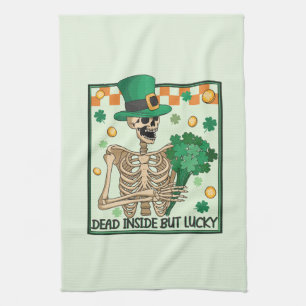 Totes Inside aber Lucky St Patricks Geschirrtuch