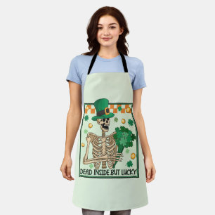 Totes Inside but Lucky - Skelett Leprechaun Schürze