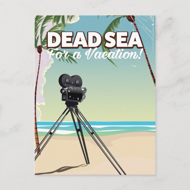 Totes Meer für einen Urlaub! Reiseplakat Postkarte (Vorderseite)