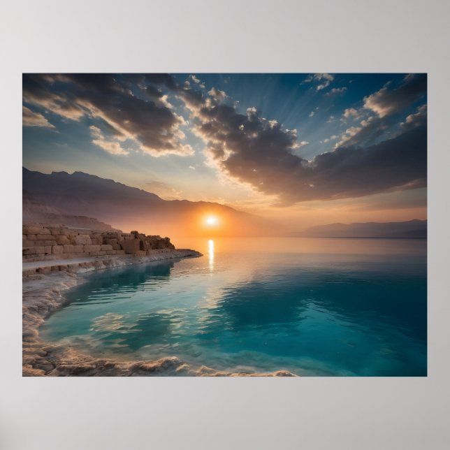Totes-Meer-Landschaft Israel Poster (Vorne)