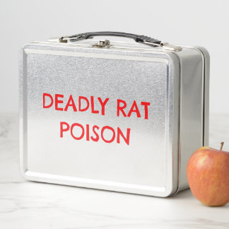 Totes Ratten Gift Funny Horror Metal Lunchbox
