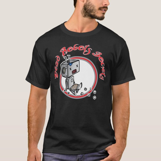 Totes Roboterkreist-stück - Dunkelheit T-Shirt (Vorderseite)