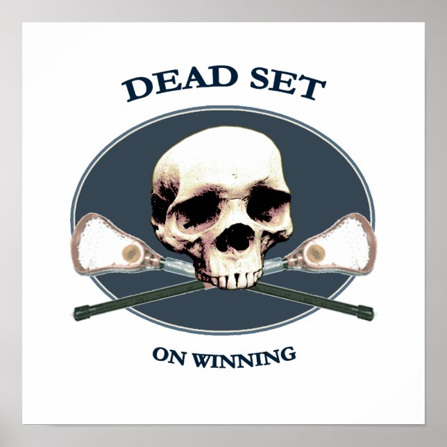 Totes Set Skull Lacrosse Poster (Vorne)