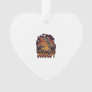 Totes Skelett Hantel Halloween Kürbisse Grab Ornament