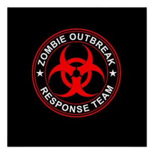 Totes Zombie-Ausbruch-Warteteam-gehendes Plakat Poster