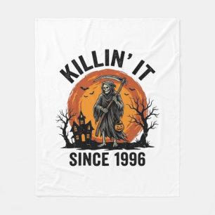 Tötet es seit 1996 Vintage Halloween Sensenmann De Fleecedecke