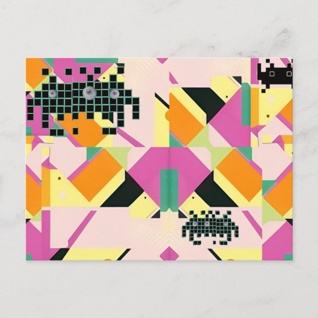 Tötete sie mit Memphis-Designed-Kindness Postkarte (Vorderseite)