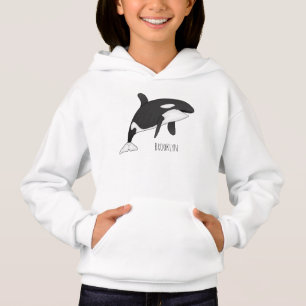 Tötlicher Wal Cartoon-Illustration Hoodie