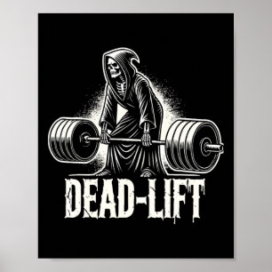 Totlift - Grimmiger Sensenmann Halloween Gym Worko Poster