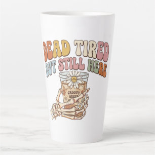 Totmüde, aber immer noch hier Retro-Skelett-Kaffee Milchtasse