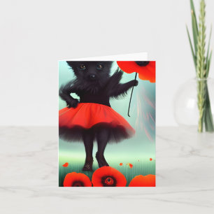 Toto in der Mohnblumenkarte für alle Anlässe Karte