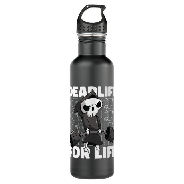 Totschlag für Leben Barbell Gym Rat Edelstahlflasche (Vorderseite)