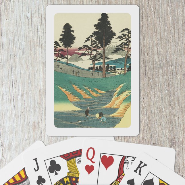 Totsuka, Japan: Vintage Holzblock-Printwerbung Spielkarten (Totsuka, Japan Playing Cards- Table View)