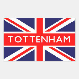 Tottenham: Britische Flagge Rechteckiger Aufkleber