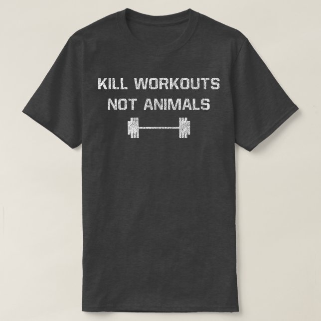 Tötung von Trainings nicht Tiere Vegan Muskel  T-Shirt (Design vorne)