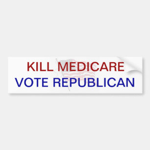 Tötungs-Medicare-ABSTIMMUNGS-REPUBLIKANER Autoaufkleber