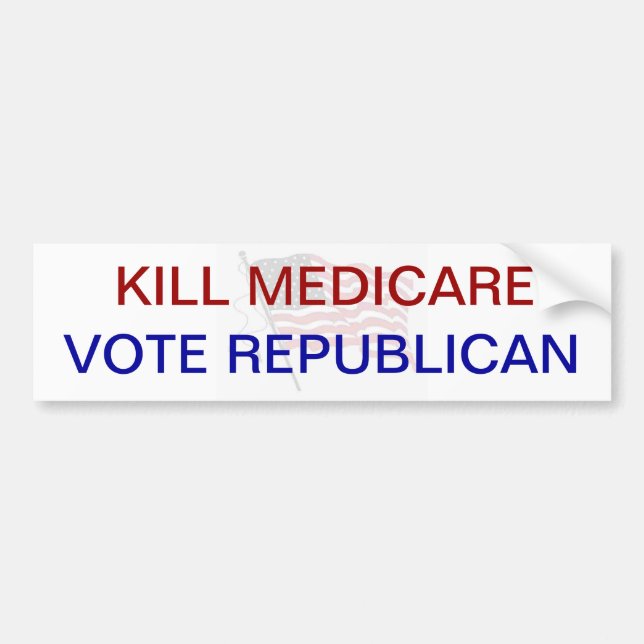 Tötungs-Medicare-ABSTIMMUNGS-REPUBLIKANER Autoaufkleber (Vorne)