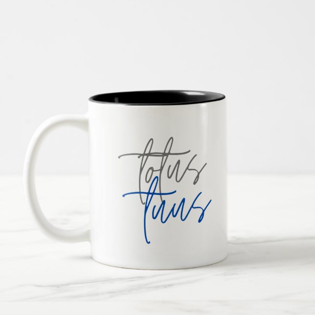 Totus Tuus Zweifarbige Tasse (Links)