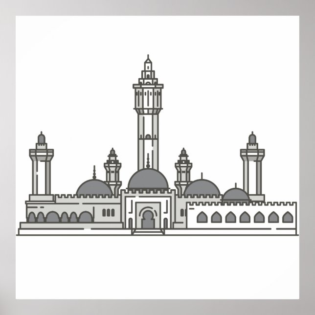 Touba senegal World Sehenswürdigkeiten Poster (Vorne)