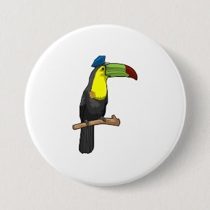 Toucan als Polizeibeamte Button