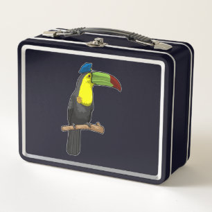 Toucan als Polizeibeamte Metall Brotdose