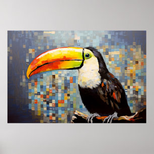 Toucan Animal Bird Art Deco Paint Poster