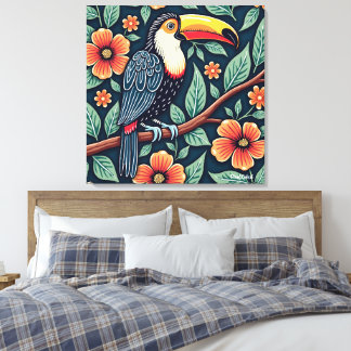 Toucan Batik Art Leinwanddruck