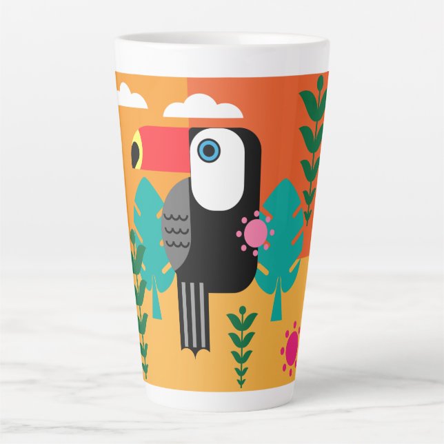Toucan Bird Liebhaber Zwei-Tone-Kaffee-Tasse Milchtasse (Vorderseite)
