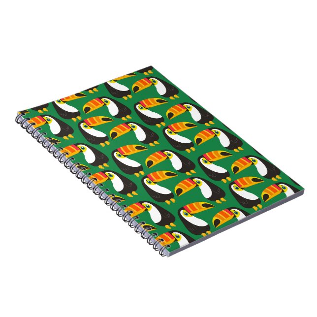 Toucan Bird Orange Beak Natural Green Animal Notizblock (Rechte Seite)