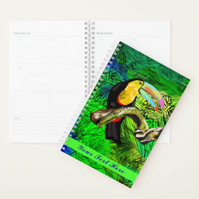Toucan Bird Planner - Ihr Text - Name Planer (Anzeige)