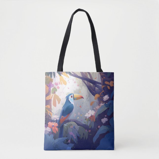 Toucan Bird Portrait Animal Painting Wildlife Free Tasche (Vorderseite)