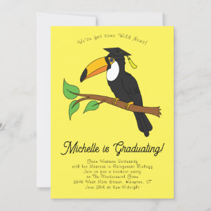 Toucan Bird Rainforest Graduation Party Einladung
