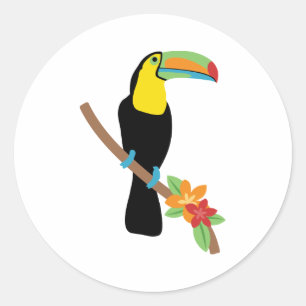 Toucan Bird Runder Aufkleber