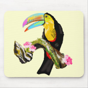 Toucan Bird - Zeichn - Wählen Sie Ihre Farbe / Tex Mousepad
