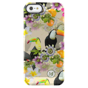 Toucan Birds, Passion Blume, Plumeria Tropical U Durchsichtige iPhone SE/5/5s Hülle