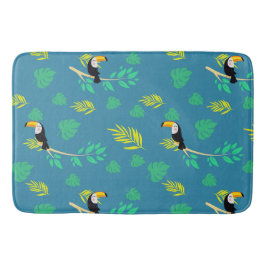 Toucan Blue und Green Tropenwald Badematte