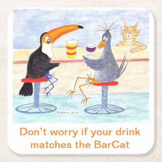 Toucan & Crow Beer Mat Rechteckiger Pappuntersetzer