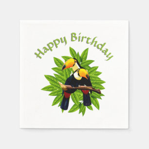 Toucan Duo Geburtstag Serviette