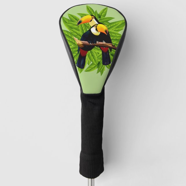 Toucan Duo Green Golf Headcover (Vorderseite)