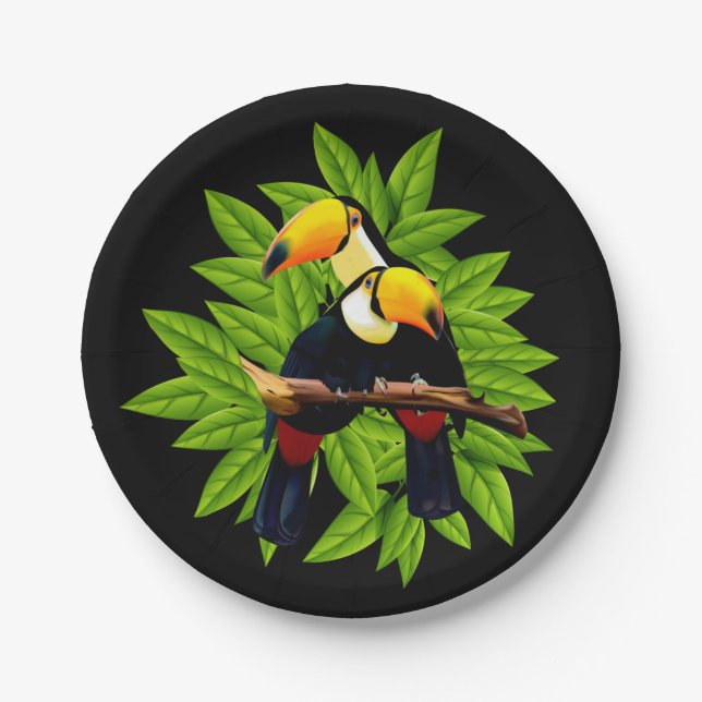 Toucan Duo Pappteller (Vorderseite)