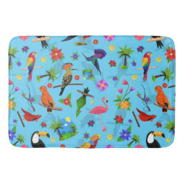 Toucan Flamingo und Arara nahtlose Vogelmuster Badematte